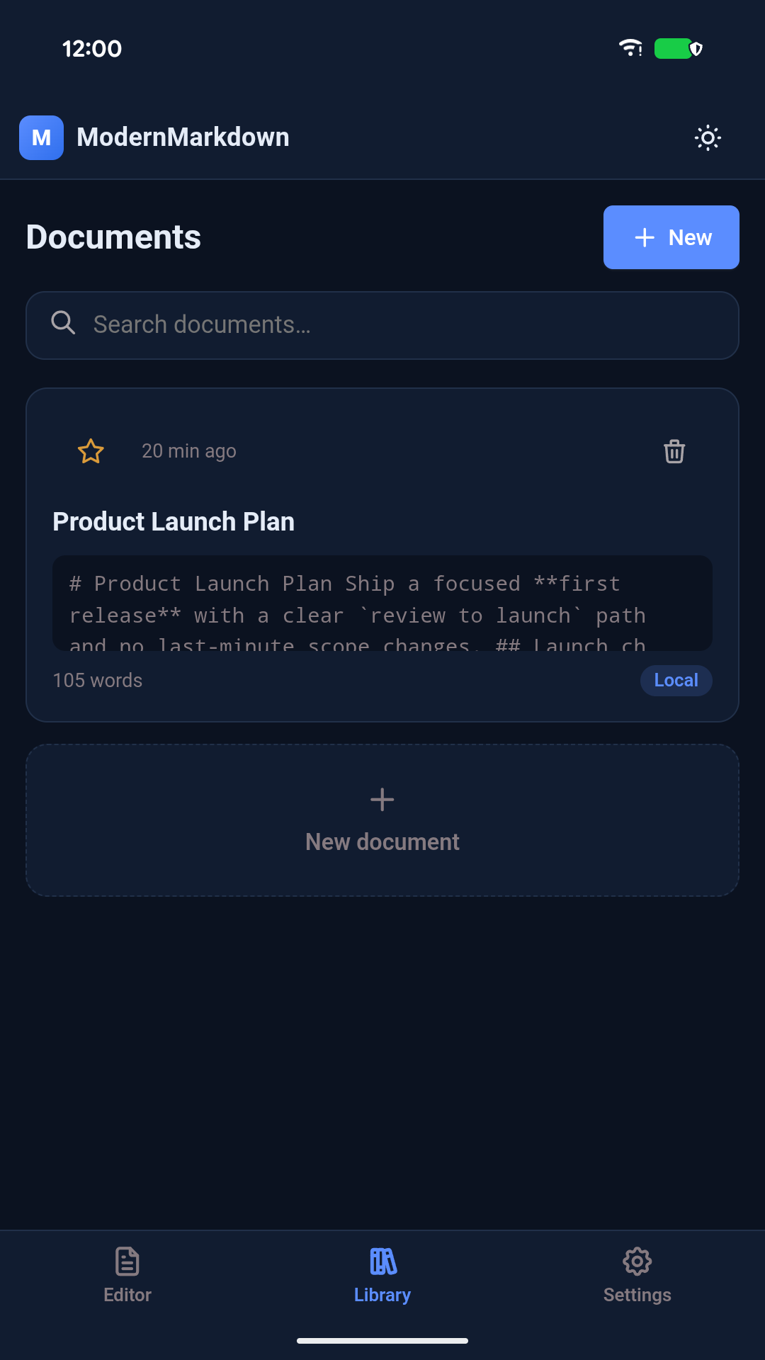 ModernMarkdown local document library